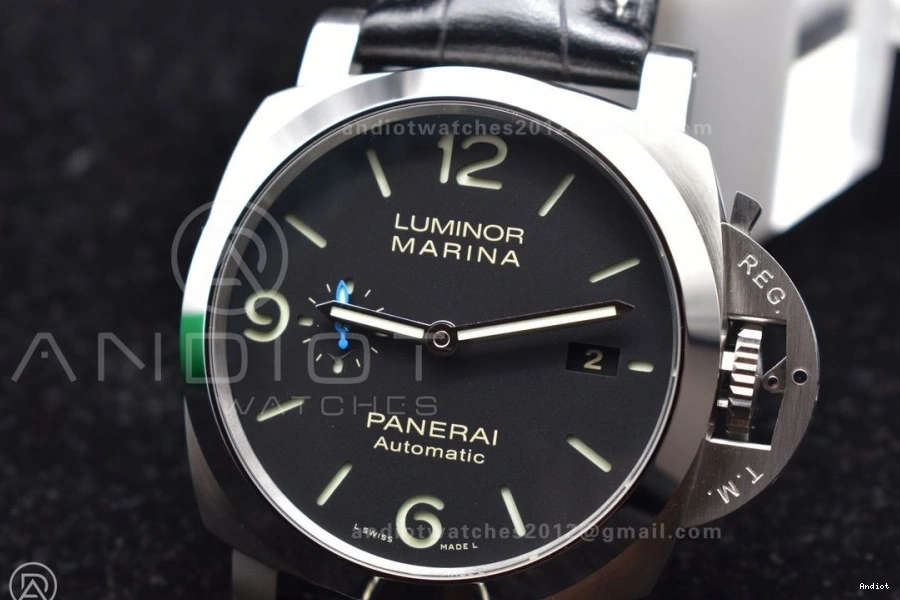 Best 1:1 on Black Dial P.9010 Edition PAM1312  Black VSF Leather Strap 1126